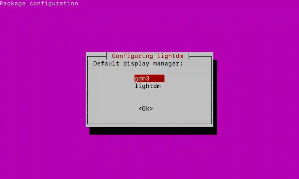 default display manager